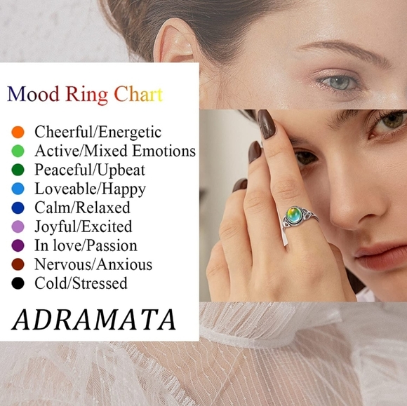 Sterling silver 925 mood ring. Temperature Color changing - Picture 3 of 9